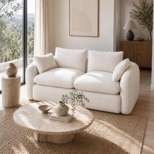 Chenille loveseat sofa - loveseat,