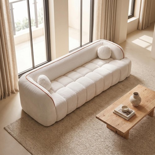 Seater corduroy sofa - 98.4",