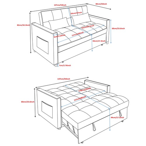 Convertible sofa bed - convertible,